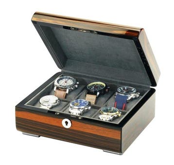 Legacy - Doos - Premium Horlogedoos – 6 Horloges – Ebony