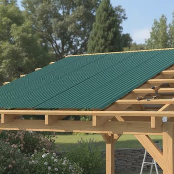 Dakplaten Groen Staal 12 Stuks - 100x36cm - Weerbestendig en, Verzenden, Nieuw