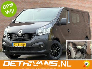 Renault Trafic 1.6dCi 126PK Dubbelcabine Lang / Euro6, Stof, Gebruikt, Renault, Zwart
