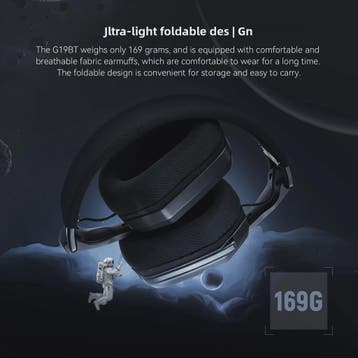 EKSA G19 BT Gaming Headset: Draadloos 2.4GHz/Bluetooth, Lich, Verzenden, Nieuw