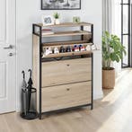 Schoenenkast - Industrieel licht hout, eiken Sonoma, 81 cm, Verzenden, Nieuw