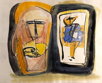 Marcus de Vestele (1941-2024) - Duo de Figures Cobra - 1975