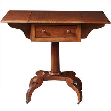 Engelse Victoriaanse pembroke table of sidetable in mahonie, Ophalen of Verzenden