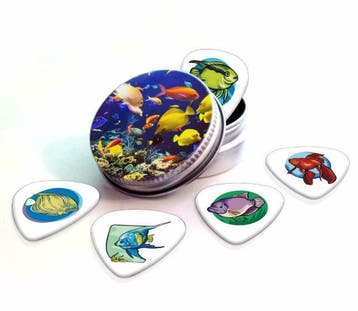 Blikje + plectrums met afbeelding van een Vis, Ophalen of Verzenden, Nieuw