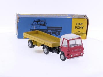 Schaal 1:50 Lion Car Nr. 42 DAF Pony met oplegger. #6087, Ophalen of Verzenden, Gebruikt