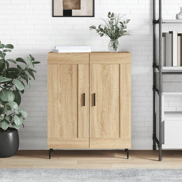 vidaXL Dressoir 69,5x34x90 cm bewerkt hout sonoma, Verzenden, Nieuw, Overige houtsoorten, Minder dan 50 cm