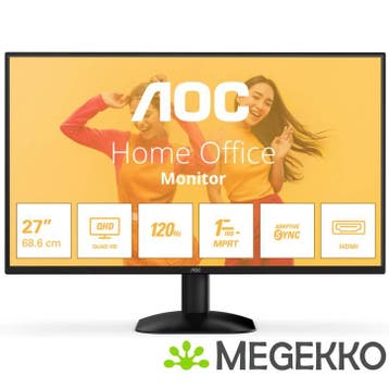 AOC B3 Q27B35S3 27  QHD 120Hz IPS Monitor, Computers en Software, Verzenden, Nieuw, AOC
