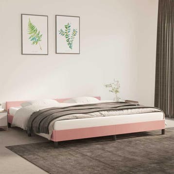 vidaXL Bedframe met hoofdeinde zonder matras 200x200 cm, Verzenden, Overige maten, 200 cm, Stof