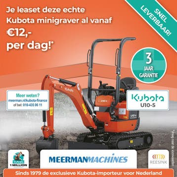KUBOTA lease | snel leverbaar | diverse modellen, Graafmachine