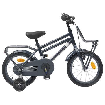 vidaXL Kinderfiets 12 Inch voor 2-4 jaar oud Donkergrijs, Verzenden, Nieuw
