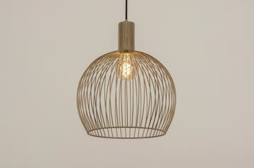 Rietveld Hanglampen - Beige, Zand - Metaal, Verzenden, Nieuw