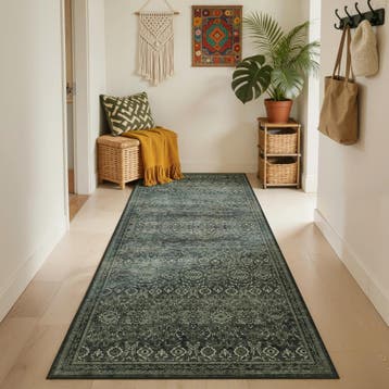 Vintage Vloerkleed | Inka | Floraal | Groen | 280x370 cm, Verzenden, Nieuw