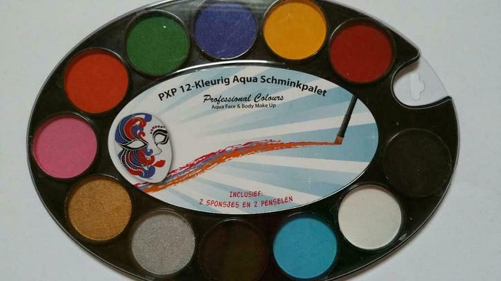 Professioneel schmink palet voor Carnaval carnival schminken, Hobby en Vrije tijd, Feestartikelen, Nieuw, Ophalen of Verzenden