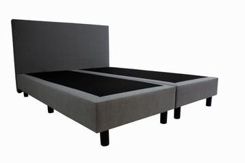 Budget Boxspring Grijs Zonder Matras, Verzenden, Nieuw, Grijs, Modern