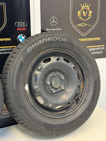 2 stuks 175/70R14 inch velgen met banden VW Polo V 6R 5x100, Auto-onderdelen, Banden en Velgen, 14 inch, Gebruikt, 175 mm, Banden en Velgen