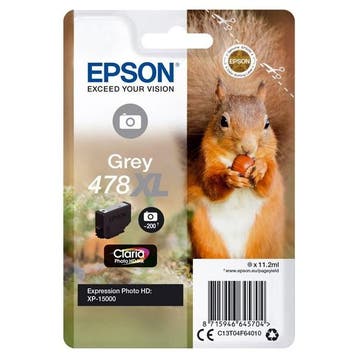 Epson 478XL (T04F6) inktcartridge grijs hoge capaciteit, Verzenden, Nieuw, Cartridge, Epson