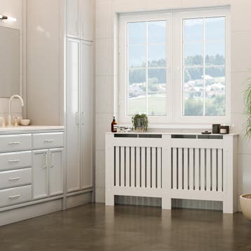 Radiatorombouw Vila, in lamellenontwerp, met plank, Verzenden, Nieuw