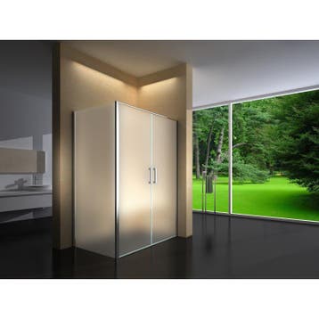 Douchecabine 120X80 Rechthoekig Argento- Mat Glas (Badkamer), Ophalen of Verzenden, Nieuw