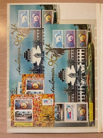 Indonesië 1980/1997 - Opstapeling van 276 blokken, ook in, Gestempeld