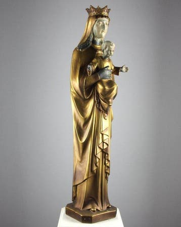 J.P. Maas en zoon - Beeld, Madonna and Child - 63 cm - Gips