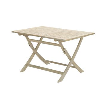Garden Impressions Kent vouwtafel 120x80xH72cm white wash -, Nieuw