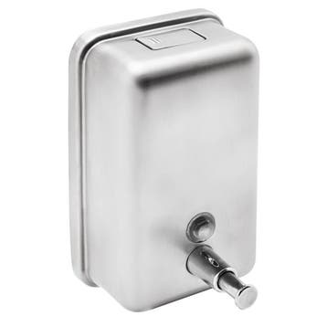 GGM Gastro | Zeepdispenser - met drukknop - 1000 ml - RVS -, Verzenden, Nieuw in verpakking, RVS Meubilair