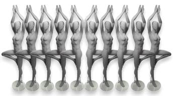 Faceless etalagepop dame no finish Yoga_Rit_pakket van 10