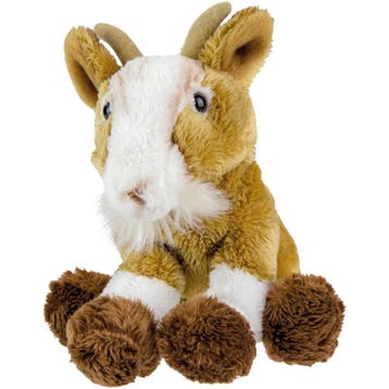 Pluche geit knuffel - zittend - 15 cm - boerderij, Verzenden, Nieuw