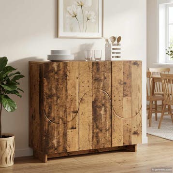 vidaXL Dressoir Oud hout 85,5 x 31 x 75 cm Bewerkt hout, Verzenden, Nieuw, 50 tot 100 cm, 25 tot 50 cm