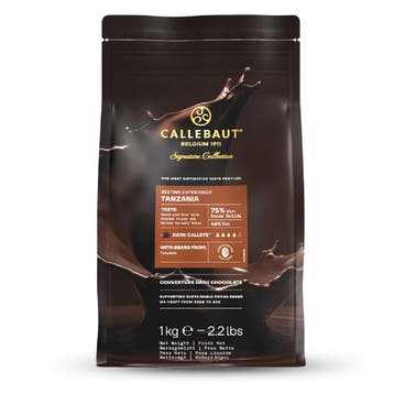 Callebaut Chocolade Callets Puur Tanzania (75%) 1kg, Verzenden, Nieuw