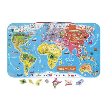 Janod Magneetbord wereldkaart - Edu van €47,50 voor €42,75, Ophalen of Verzenden, Nieuw