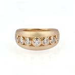 Ring - 14 karaat Geel goud - 0.75ct. tw. Diamant, Nieuw