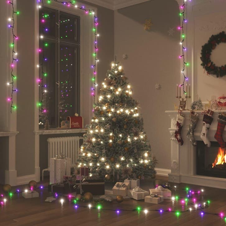 vidaXL Lichtslinger met 600 LEDs pastel meerkleurig 60 m, Diversen, Kerst, Nieuw, Verzenden