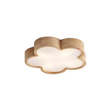 Kinder plafondlamp hout met wit - Lucille, Verzenden, Nieuw, Hout