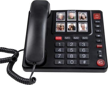 Huistelefoon senioren - Senioren telefoon - Vaste lijn - Zwa, Verzenden, Zo goed als nieuw