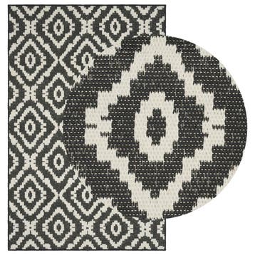 vidaXL Gebied Tapijt Naturel en Zwart 200 x 290 cm PET, Verzenden, Nieuw, Bruin