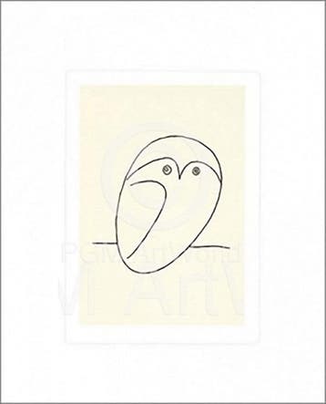 Kunstdruk Pablo Picasso - Le Hibou 50x60cm, Verzenden, Nieuw