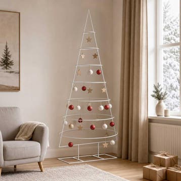 vidaXL Metalen kerstboom met standaard KUOPIO 210 cm Staal, Diversen, Verzenden, Nieuw