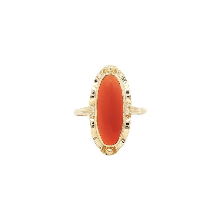 Gouden ring met carneool 14 kt, Sieraden, Tassen en Uiterlijk, Ringen, Ophalen of Verzenden