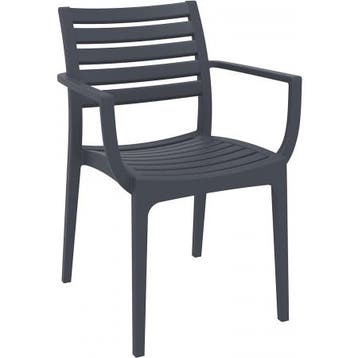 (MDK-106002) Siesta Artemis kantinestoel donkergrijs, Huis en Inrichting, Ophalen of Verzenden, Nieuw