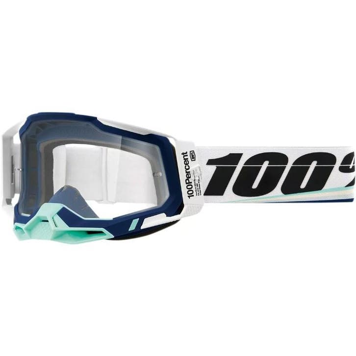 100% Racecraft 2 Arsham Crossbril Blauw Wit Nieuw -30%, Motoren, Kleding | Motorkleding, Nieuw met kaartje, Verzenden