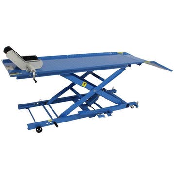 Hydraulische Motorheftafel werkblad 180cm, max 450kg, Ophalen of Verzenden