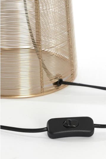 2dekans | Light & Living Tafellamp Aboso - Goud - Ø24cm -, Ophalen of Verzenden, Nieuw