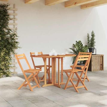vidaXL Tuintafel inklapbaar 120x70x75 cm massief teakhout, Verzenden, Nieuw, Hout