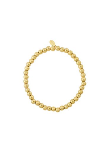 Goudlief Massieve kralenarmbanden - 5 mm (Kralen armbanden), Sieraden, Tassen en Uiterlijk, Verzenden, Nieuw, Zilver, Overige materialen