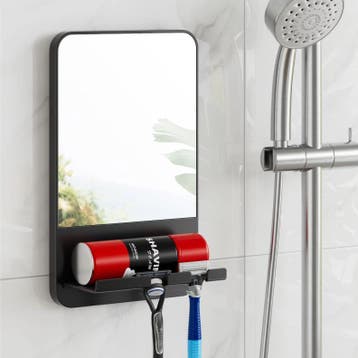 Nevelvrije Douche Spiegel met Zuignap en Scheermeshouder, Verzenden, Nieuw