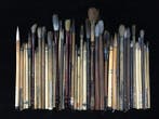 Japanese - Beeld, Set of 42 / Calligraphy brush / Japanese