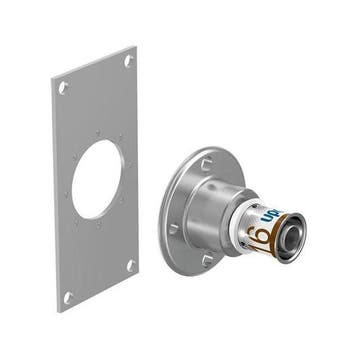 Uponor S-Press Plus muurplaat 1/2 binnendraad x 16 wanddoor, Verzenden, Nieuw