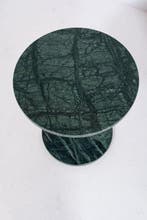 TM DESIGN - Salontafel - Metaal, Groene marmer uit Guatemala