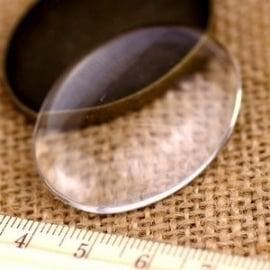 6 x Glas cabochon ovaal 10mm x 14mm x 4mm, Ophalen of Verzenden, Nieuw, Overige typen